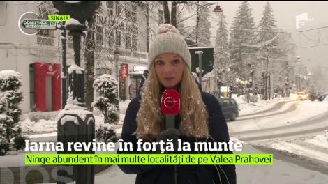 Iarna revine în forţa la munte