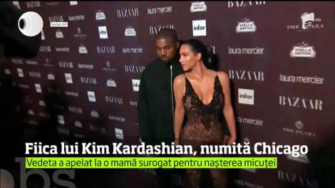 Nume surprinzător ales de Kim Kardashian şi Kanye West pentru fetiţa lor