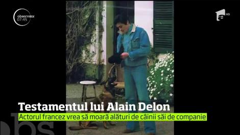 Actorul Alain Delon vrea să moară alături de câinii săi de companie