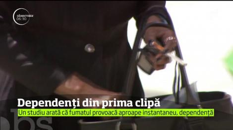 Dependenţi de ţigări de la primul fum