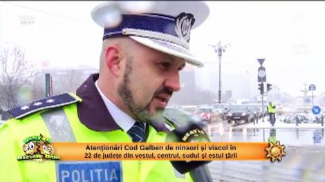 Ninsoare și viscol în Capitală! Comisar șef Ovidiu Munteanu, brigada rutieră: "Nu au fost raportate evenimente deosebite. Se circulă în condiții de iarnă"