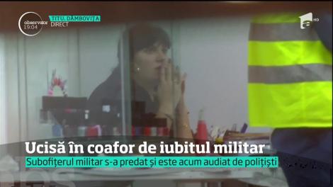O t&acirc;nără a fost ucisă &icirc;ntr-un coafor din D&acirc;mboviţa de iubitul ei militar