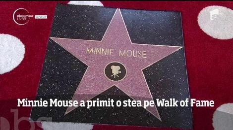 Minnie Mouse a primit o stea pe celebrul bulevard Walk of Fame, din Hollywood, Los Angeles