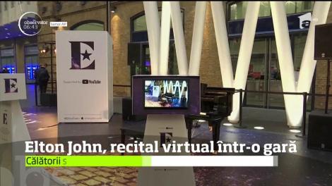 Elton John, recital virtual într-o gară