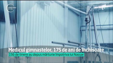 Fostul medic al lotului de gimnastică din Statele Unite a primit o condamnare-şoc: 175 de ani de închisoare