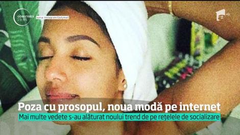 Poza cu prosopul, noua modă pe internet