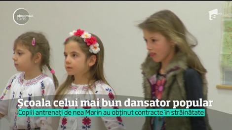 Școala celui mai bun dansator popular! Nea Mărin și fiica sa învață copiii să se miște cu ritm. Larisa, fiica lui, i-a moștenit talentul