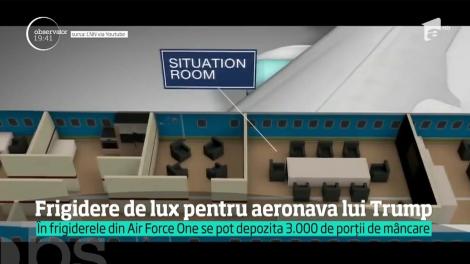 Frigidere de lux pentru aeronava lui Trump