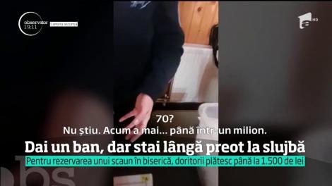 O nouă afacere înfloreşte în interiorul bisericii. Enoriaşii scot din buzunar bani frumoşi, pentru un loc în faţă la slujbă, chiar lângă preot