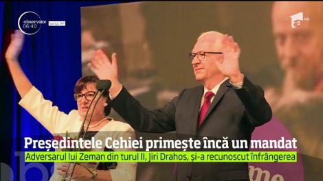 Președintele Cehiei, Miloş Zeman, primește încă un mandat