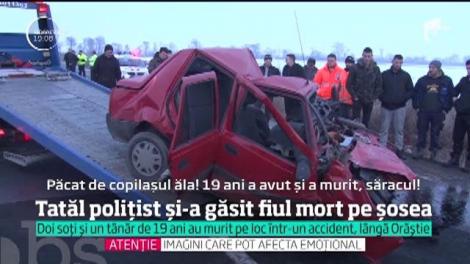 Un polițist din Orăștie și-a găsit fiul mort pe șosea