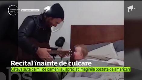 Un tătic din Statele Unite a organizat un adevărat concert, înainte de culcare, pentru fiica sa