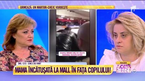 O mamă a fost târâtă sub ochii copilului său de poliţişti, într-un mall