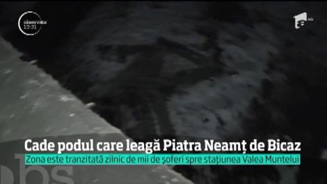 Podul care leagă Piatra Neamț de Bicaz a început să se deteriozeze vizibil