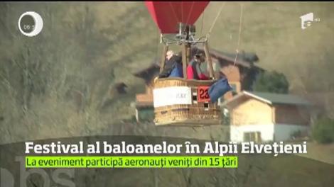 Într-o comună din Alpii Elveţieni a luat startul, pentru a 40 a dată, Festivalul Internaţional al Baloanelor cu Aer Cald