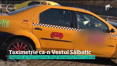 Imagini incredibile în apropiere de aeroportul Otopeni! Un taximetrist și-a amenințat clienții cu pistolul