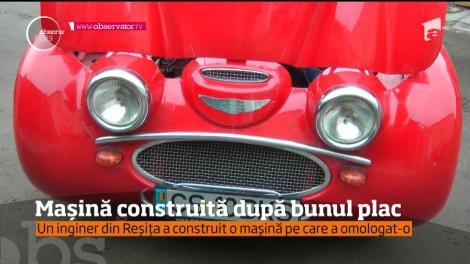 Un inginer din Reşiţa a reuşit să omologheze o maşină decapotabilă pe care a construit-o singur