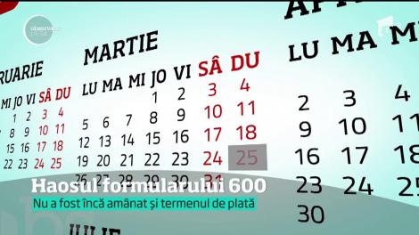 Haosul generat de Formularul 600 continuă. Termenul de plată nu a fost anulat