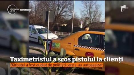 Taximetristul care a scos pistolul la un client a ajuns în faţa poliţiştilor