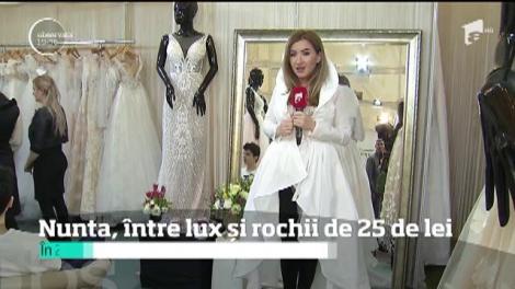 Zeci de viitoare mirese s-au luptat pe rochii de 25 de lei, dar şi pe un inel cu diamant, ascuns într-un buchet de flori