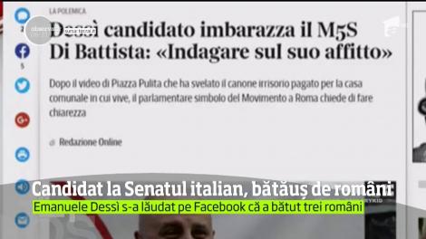 Candidat la Senatul italian, bătăuș de români