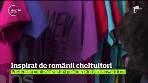 Codin Maticiuc și-a lansat tricoul "Nu sunt milionar, doar cheltui că şi cum aş fi"