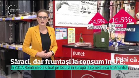 Românii sunt săraci, dar fruntaşi la consum în U.E.