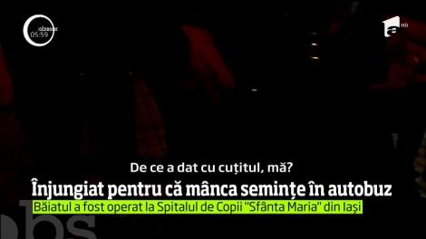 Un băiat de 14 ani a ajuns la spital după ce a fost înjunghiat într-un autobuz de un individ de 43 de ani