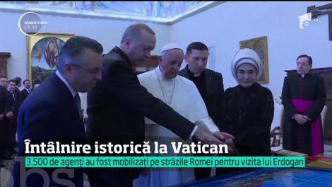 Intâlnire istorică la Vatican între Papa Francisc si preşedintele Turciei