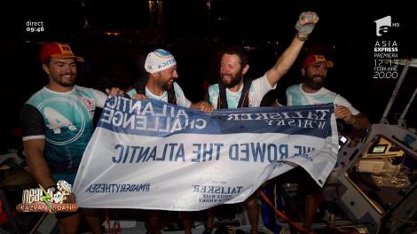 Au doborât trei recorduri mondiale! Patru români au reușit traversarea Oceanului Atlantic într-o ambarcațiune cu vâsle