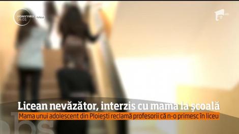Profesorii unui liceu din Ploieşti, acuzaţi că discriminează un adolescent nevăzător!