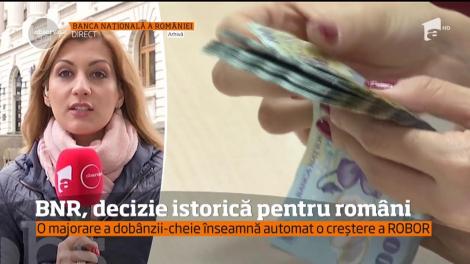 BNR ar putea majora dobânda-cheie, ceea ce va duce la creşterea indicelui ROBOR şi, automat, la mărirea ratelor