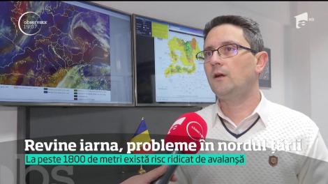 Întoarcerea iernii a blocat şoselele. Este trafic de coşmar în nordul ţării