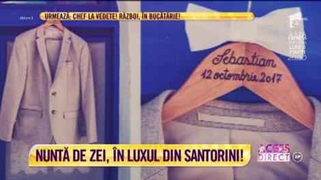 Macrina și Sebastian, doi români frumoși foc și îndrăgostiți până peste cap, nuntă în Santoniri!