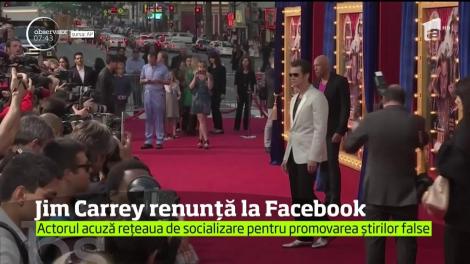 Actorul Jim Carrey renunţă la Facebook