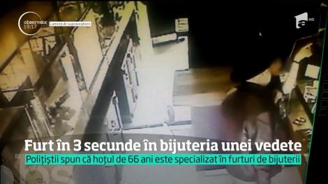 Un pensionar şi-a făcut o pasiune pentru furtul de bijuterii de lux