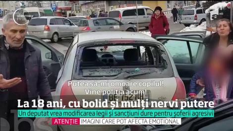 Tânărul din Botoşani, care a atacat cu bâta maşina în care era un copil, se află sub control judiciar