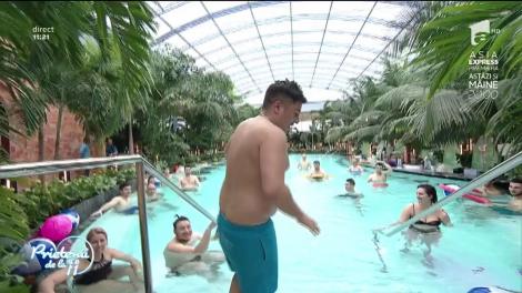 Provocare pentru Richy B.! Artistul, în goana după pahare în piscină!