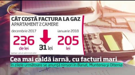 Cea mai caldă iarnă din ultimii ani aduce facturi mari la întreținere. Energia electrică şi gazele s-au scumpit cu aproape 10% fiecare