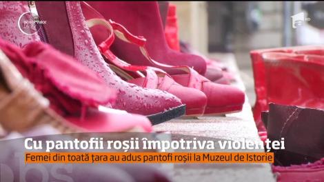 Zeci de femei ucise în doar câteva luni în bătaie! România, fruntaşă şi la acest capitol. Sărbătorim Ziua iubirii fără violență la Muzeul Naţional de Istorie cu pantofi roșii