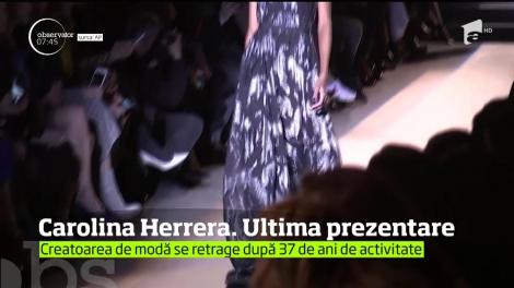 După aproape 40 de ani de activitate, Carolina Herrera se retrage din fruntea companiei care îi poartă numele