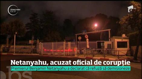 Premierul Israelului, acuzat oficial de corupţie