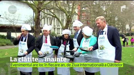 Două echipe de jurnalişti şi parlamentari britanici s-au luat la întrecere în cursa "clătitelor"
