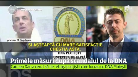 După trei zile de la izbucnirea scandalului care zguduie Direcţia Naţională Anticorupţie, primele măsuri au fost luate de Carmen Dan