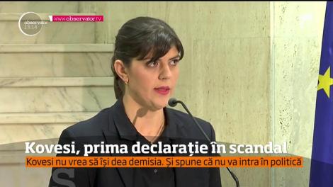 Şefa DNA, Laura Codruţa Kovesi, prima declarație în scandal