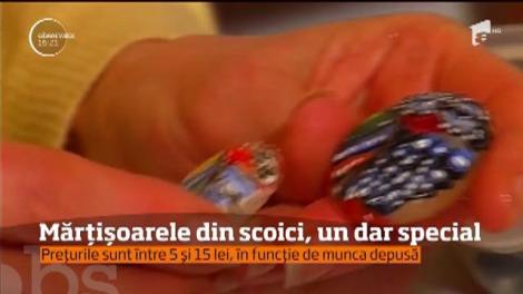 Mărțișoarele din scoici, un dar special
