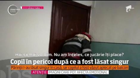 Lăsat singur acasă, un copil de numai 5 ani din Constanţa s-a urcat pe pervazul balconului de la etajul 4