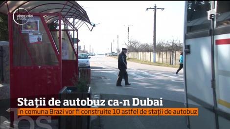 Oamenii din comuna prahoveană Brazi vor avea staţii de autobuz cu aer condiţionat, ca în Dubai. Vor costa o suta de mii de euro