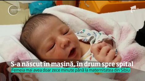 O fetiţă din Sibiu a venit pe lume în maşină, în drum spre spital! Mama ei a născut-o pe bancheta din spate