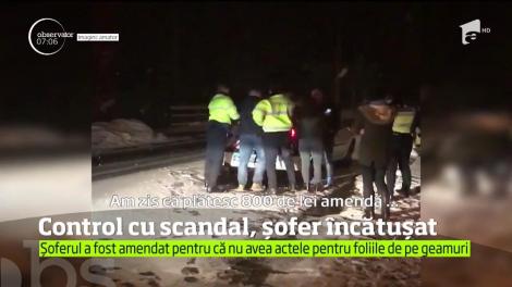 Un control de rutină pe un drum naţional din Suceava s-a încheiat cu scandal